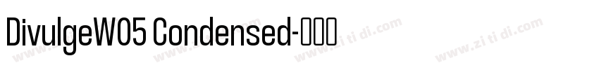 DivulgeW05 Condensed字体转换
